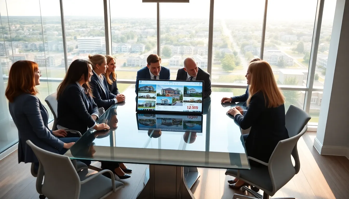 diverse real estate team collaborating in a modern office in Newport News.